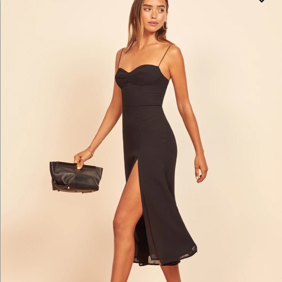 Reformation Juliette Dress - Black - Picture 2 of 8